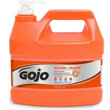 Gojo® Natural Orange Pumice Hand Cleaner - Heavy Duty Citrus Scent - 1 gal - Fast Acting Dirt Oil Grease Remover