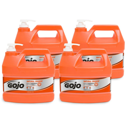 Gojo® Natural Orange Pumice Hand Cleaner - Heavy Duty Dirt Oil & Grease Remover - Soaps/Cleaners