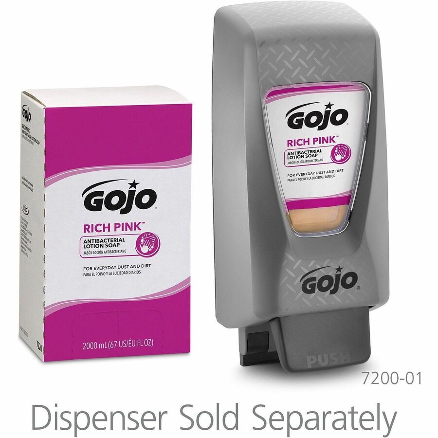 Gojo&reg; Rich Pink Antibacterial Lotion Soap Refill - Alternate-Image2