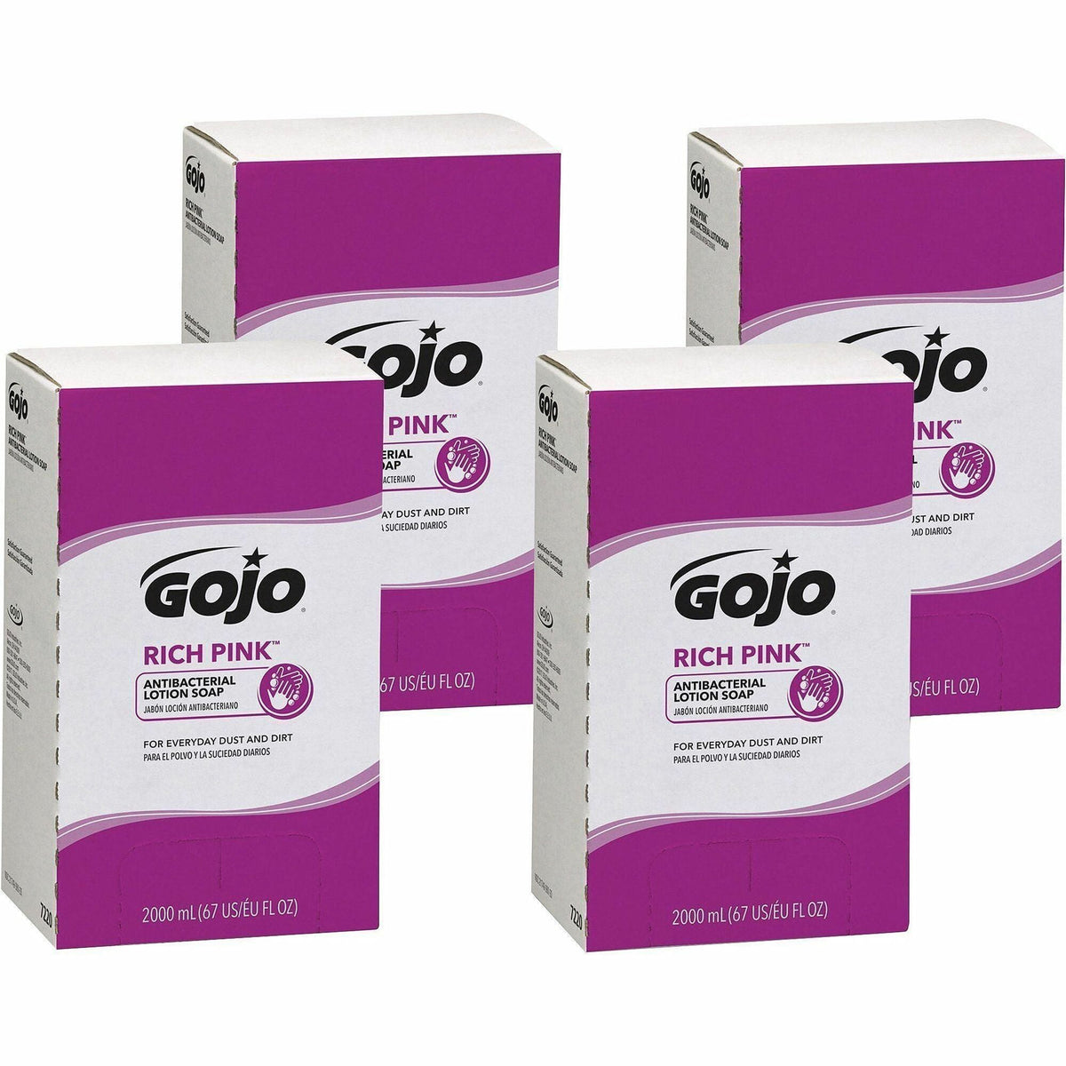 Gojo&reg; Rich Pink Antibacterial Lotion Soap Refill - 2000