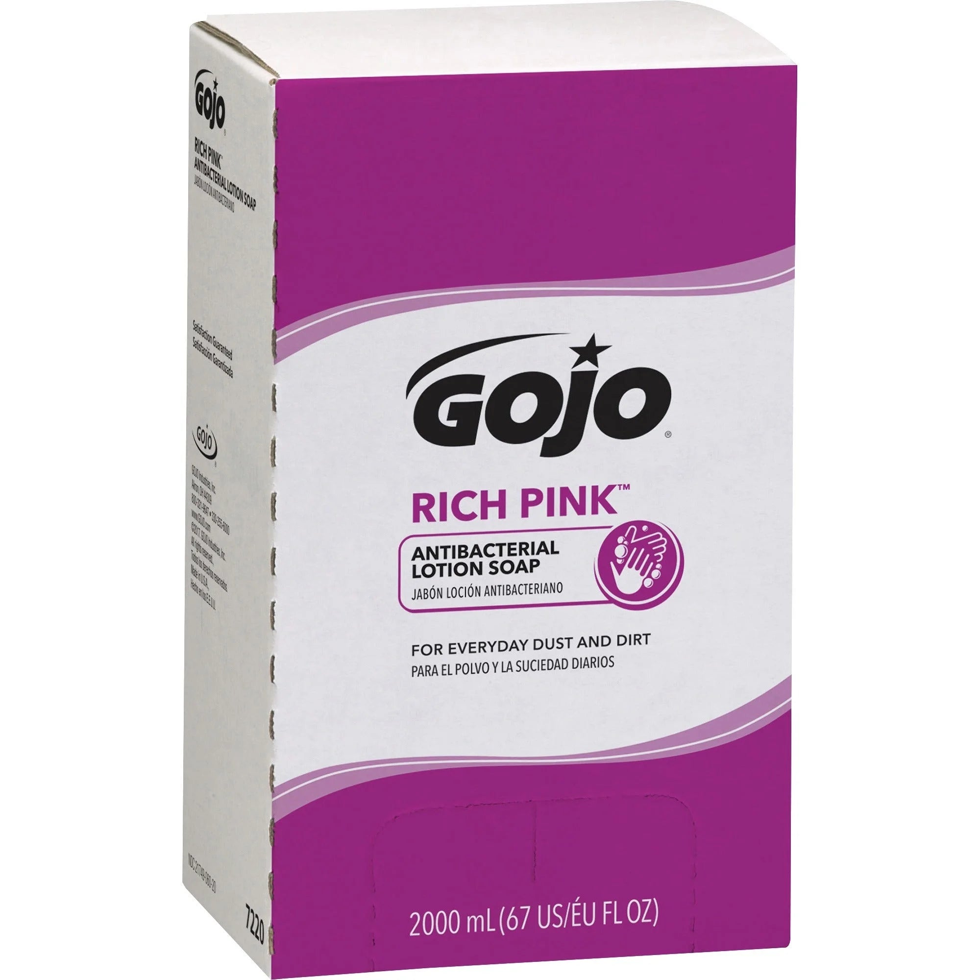 Gojo® Rich Pink Antibacterial Lotion Soap Refill - Soil Remover - 2.11qt - Hand Soaps/Cleaners