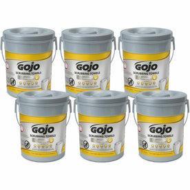 Gojo® Scrubbing Towels: Heavy-Duty Cleaning Wipes - 72/Tub 6/Carton - Skin