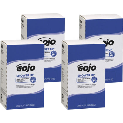 Gojo® SHOWER UP Soap & Shampoo - Rose Scent - 67.6 fl oz - Bio-based - 4/Carton - Hand Soaps/Cleaners