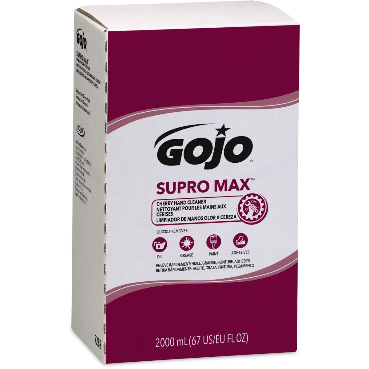 Gojo® Supro Max Hand Cleaner: Cherry Scent Adhesive & Soil Remover - Skin Care Dispensers Refills