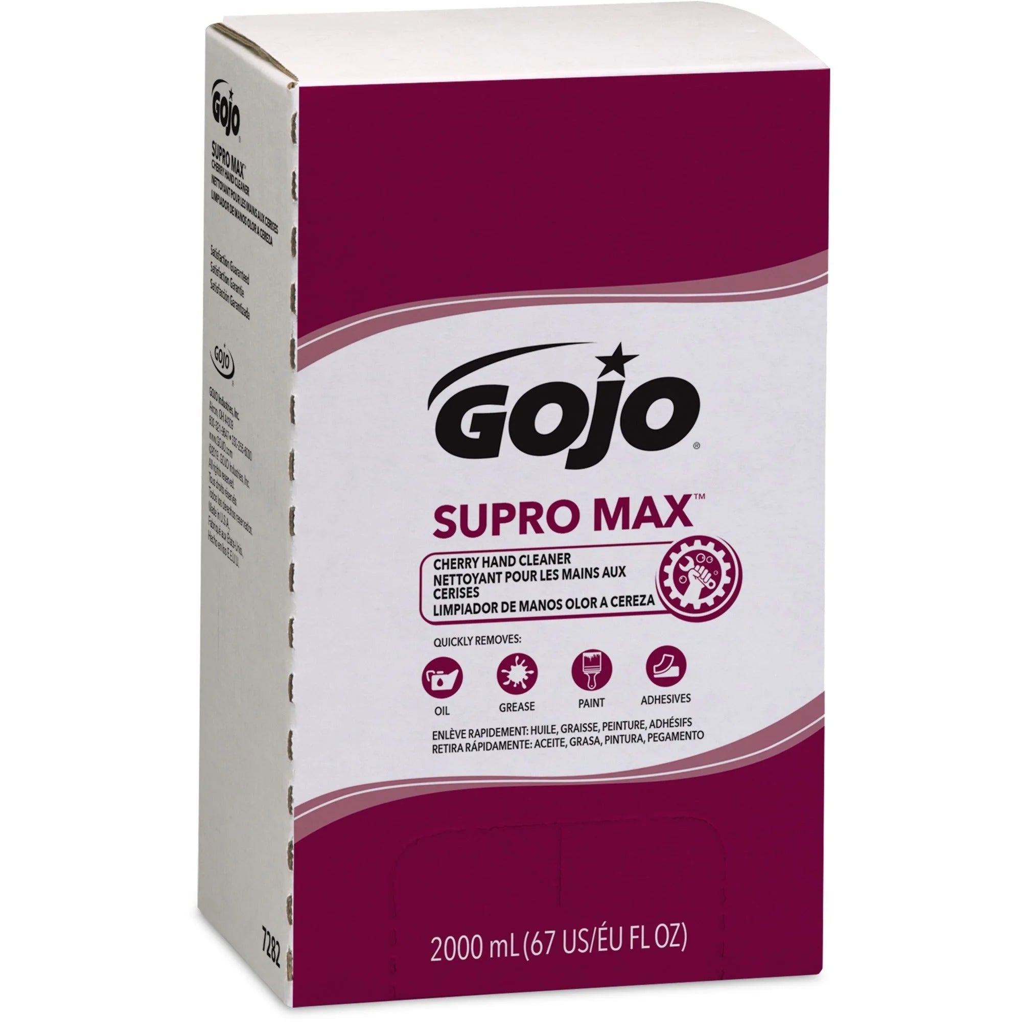 Gojo® Supro Max Hand Cleaner: Cherry Scent Adhesive & Soil Remover - Skin Care Dispensers Refills