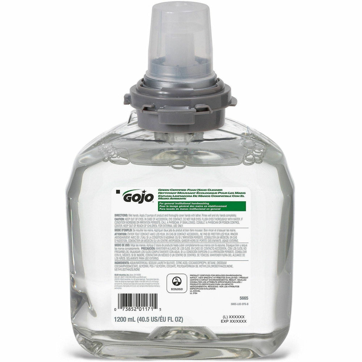 Gojo&reg; TFX Dispenser Green Certified Foam Hand Cleaner - 2000