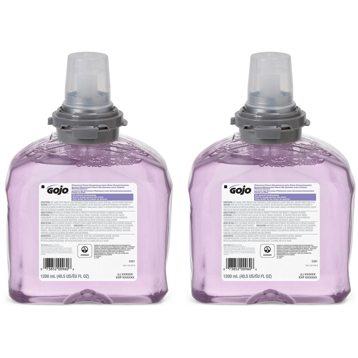 Gojo® TFX Premium Foam Handwash: Fresh Scent Rich Lather - 2/Carton - Hand Soaps/Cleaners