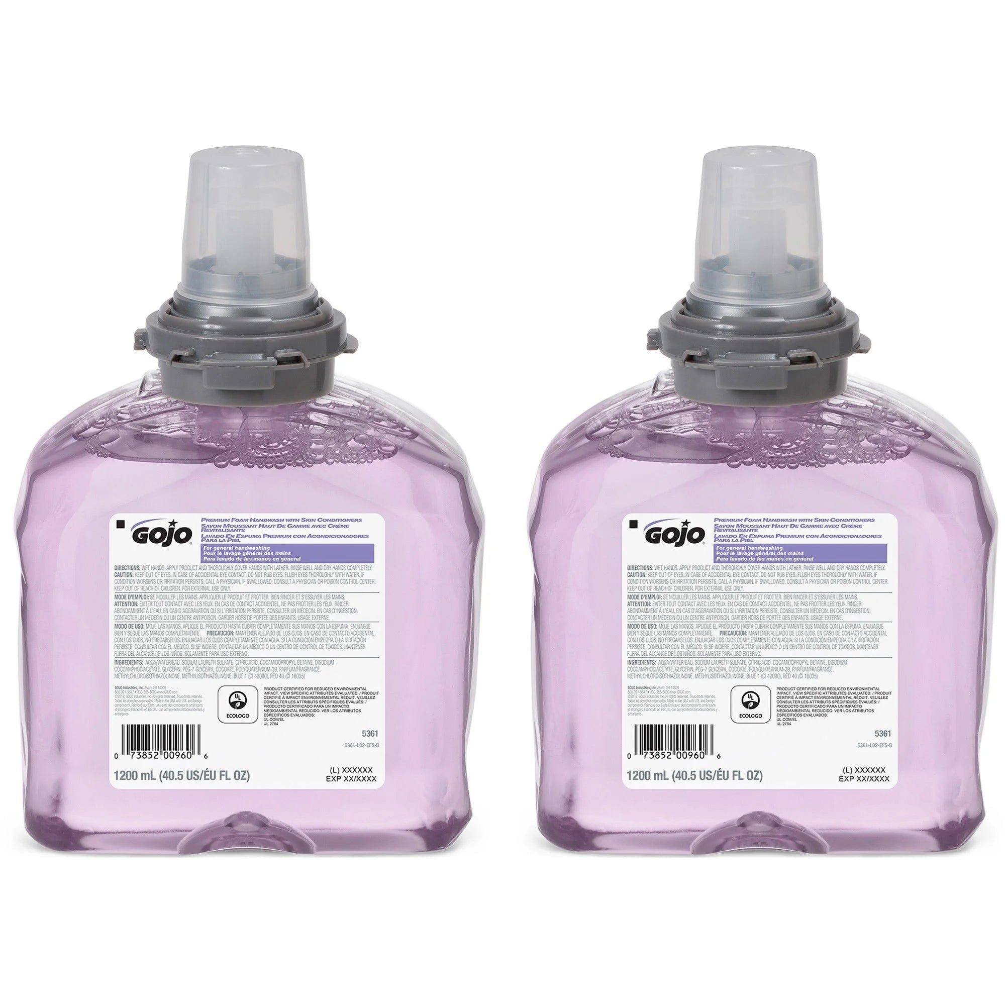 Gojo® TFX Premium Foam Handwash: Fresh Scent Rich Lather - 2/Carton - Hand Soaps/Cleaners