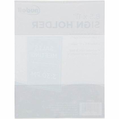 GoLite Nu-Dell Cubicle Sign Holder: 8.5x11 Acrylic Wall Mount - Clear - Signs & Nameplates
