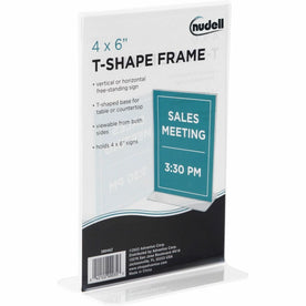 GoLite Nu-Dell Double-Sided Sign Holder - 4x6 - Self-Standing - Plastic - Signs & Nameplates