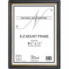 Golite nu-dell EZ Mount Wall Frame - Holds 8’’ x 10’’ Insert - Plastic - Black - 1 Each - Frames & Plaques