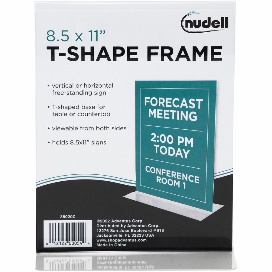 Golite nu-dell Freestanding T-shaped Sign Holder - Front