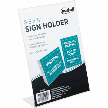 GoLite Nu-Dell Sign Holder: 8.5x11 Acrylic Self-standing Frame - Signs & Nameplates