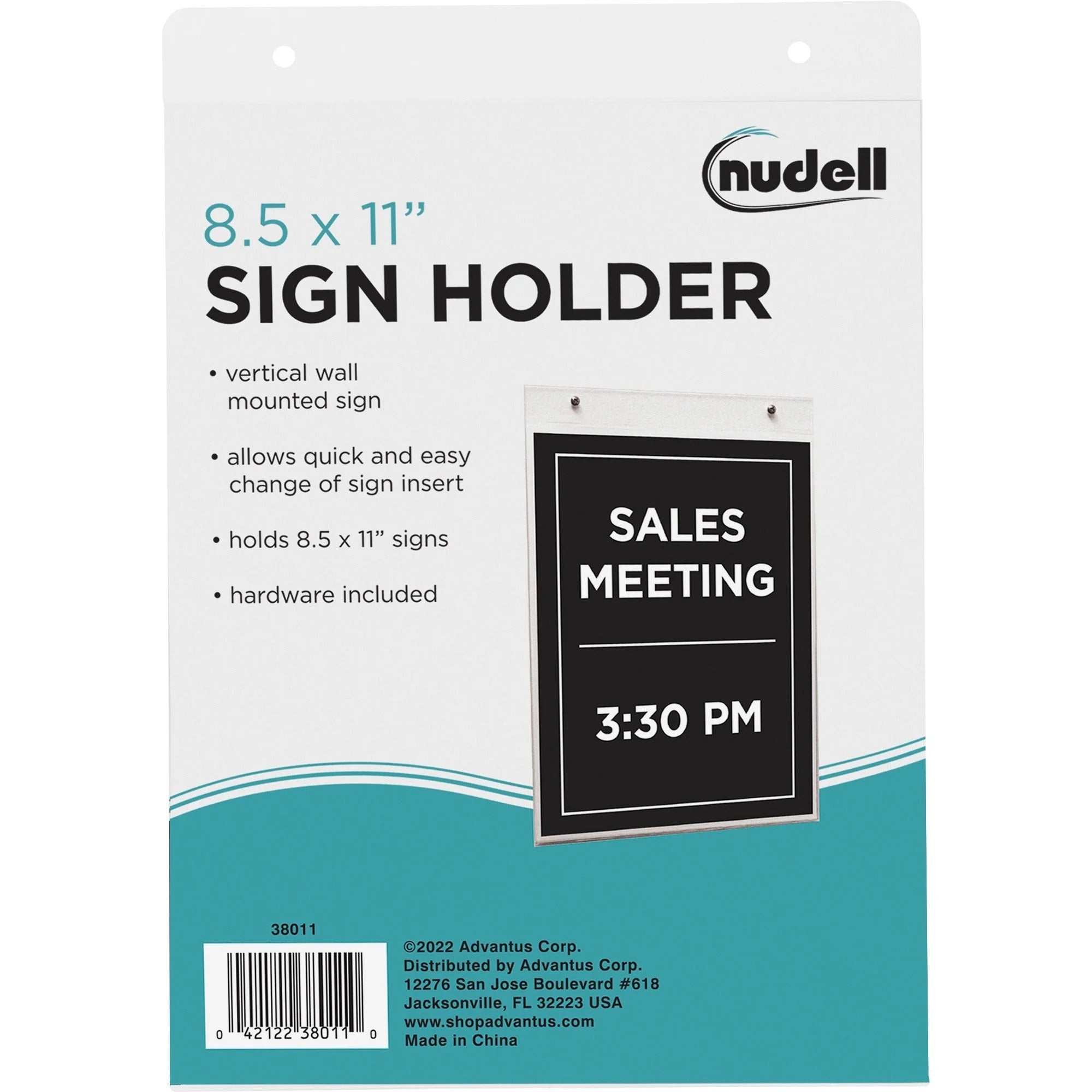 GoLite Nu-Dell Sign Holder: Vertical Plastic Clear Support for 8.50’’ x 11’’ Media - Signs & Nameplates