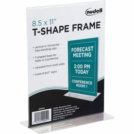 GoLite Nu-Dell T-Shaped Sign Holder - 8.5x11 - Double Sided - Self-standing - Signs & Nameplates