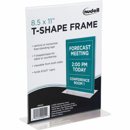 GoLite Nu-Dell T-Shaped Sign Holder - 8.5x11 - Double Sided - Self-standing - Signs & Nameplates
