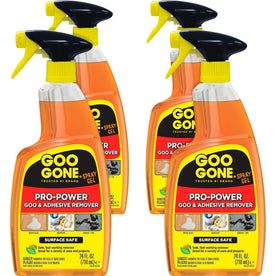 Goo Gone Spray Gel: 24 fl oz Citrus Extract - Removes Tough Stains - 4/Carton - Adhesive Removers