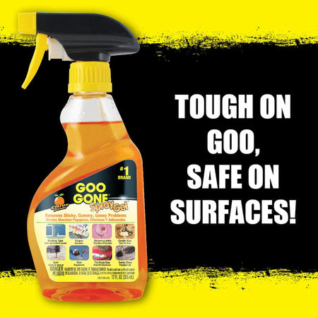 Goo Gone Spray Gel: Multipurpose Gel Cleaner - 12 fl oz - Orange Bottle - Adhesive Removers
