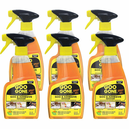 Goo Gone Spray Gel: Multipurpose Gel Cleaner - 12 fl oz - Orange Bottle - Adhesive Removers