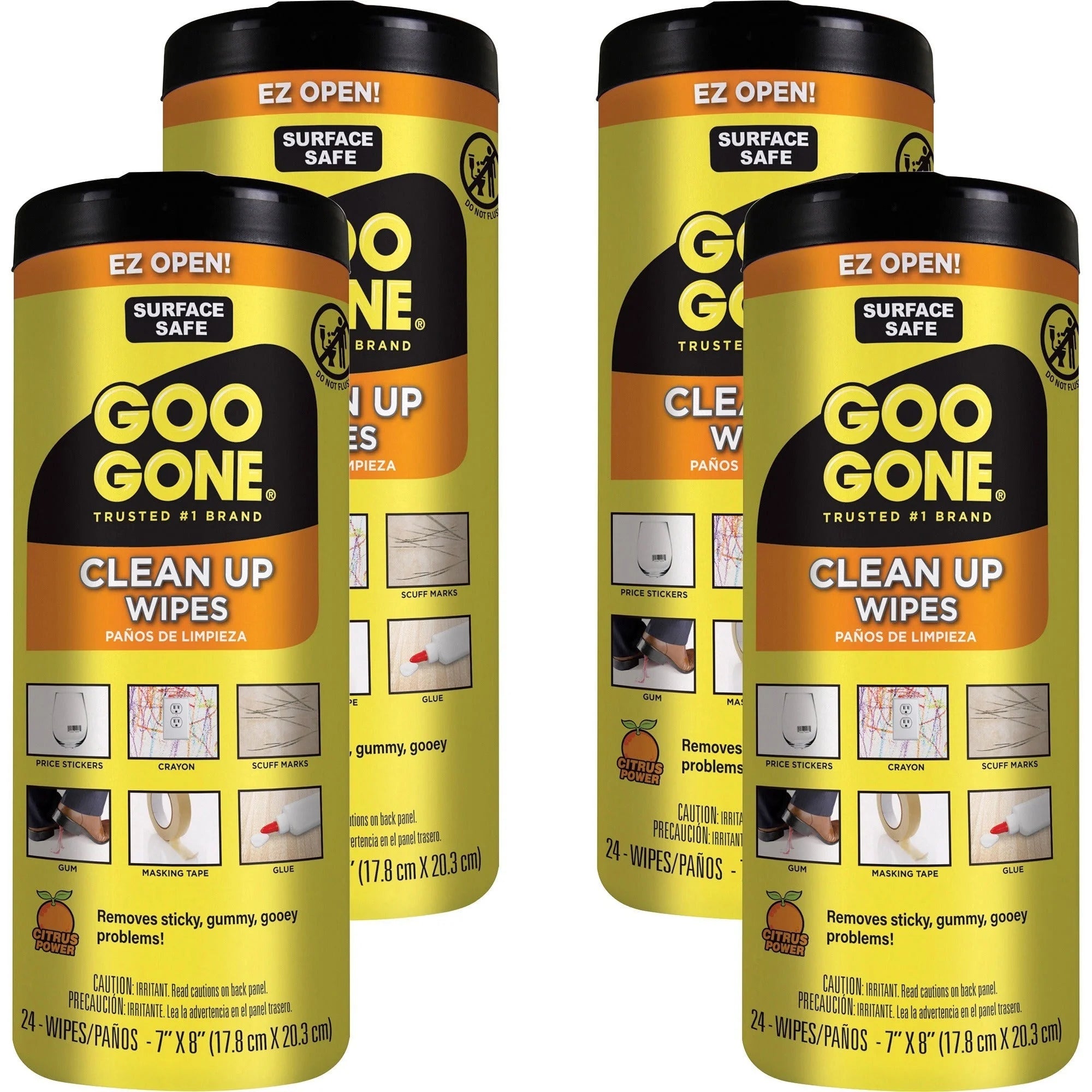 Goo Gone Tough Task Wipes - Disposable Non-Abrasive Cleaning