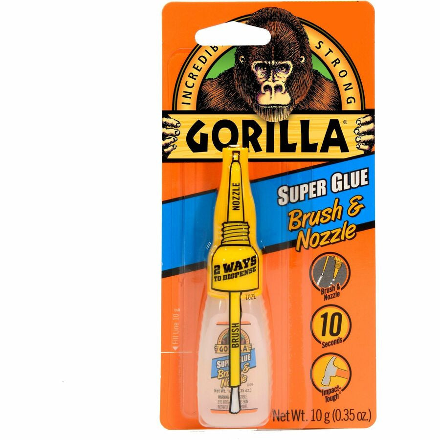 Gorilla Brush & Nozzle Super Glue - 0.35 oz - Clear - 1 Each