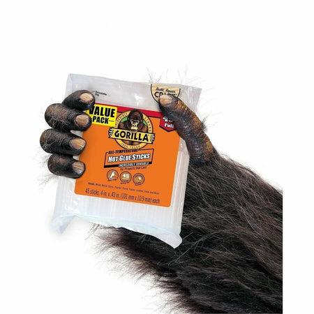 Gorilla Clear Hot Glue Sticks: 45-Pack for Strong Bonds - Sticks