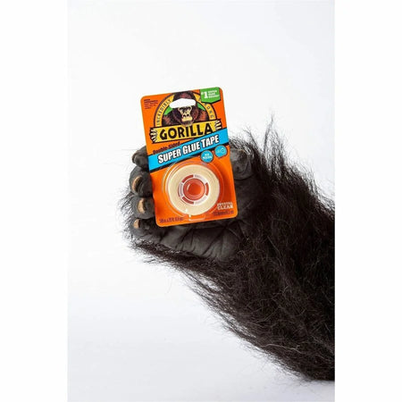 Gorilla Double-Sided Super Glue Tape - 20 ft x 0.62’’ - Clear - Multipurpose Indoor/Outdoor Craft