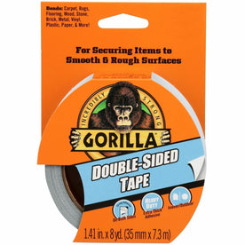 Gorilla Double-Sided Tape - 24 ft Length x 1.40’’ Width - Gray - 1 Roll
