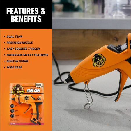 Gorilla Dual Temp Glue Gun - Orange Black - Guns & Accessories