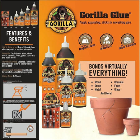 Gorilla Glue: 4 fl oz Brown Adhesive - 1 Each - All-Purpose Glue