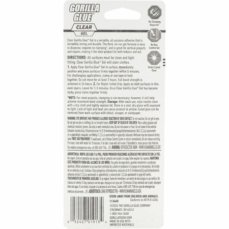 Gorilla Glue Clear Gel - 1.75 fl oz - 1 Each - Super