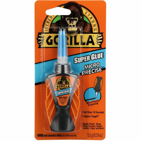 Gorilla Micro Precise Super Glue - 0.19 oz - Clear - 1 Each