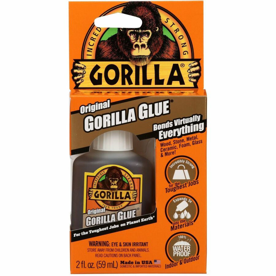 Gorilla Original Glue - 2 oz - Brown - 1 Each - All-Purpose