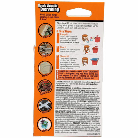 Gorilla Original Glue - 2 oz - Brown - 1 Each - All-Purpose