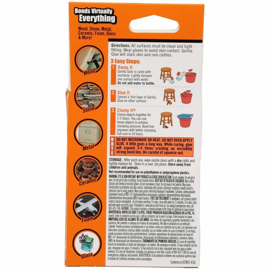 Gorilla Original Glue: 2 oz Brown Adhesive - All-Purpose Glue