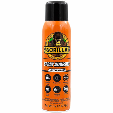 Gorilla Spray Adhesive: Clear 14 oz for Strong Bonds - Adhesives