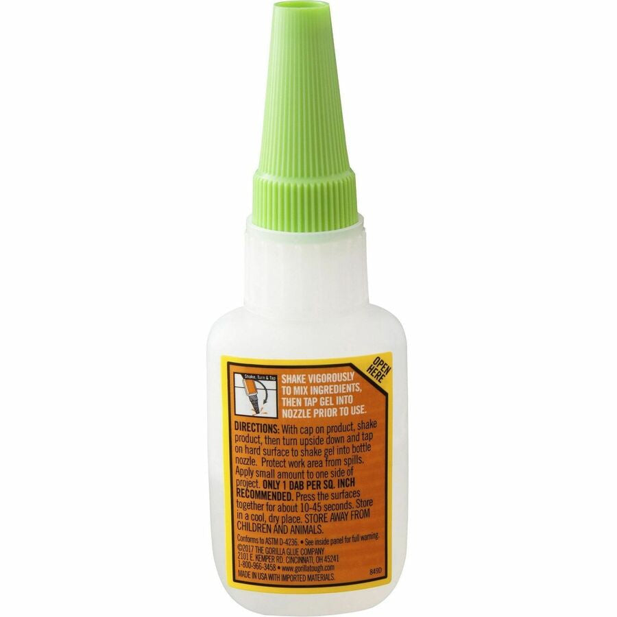 Gorilla Super Glue Gel - 0.53 oz - Clear - 1 Each