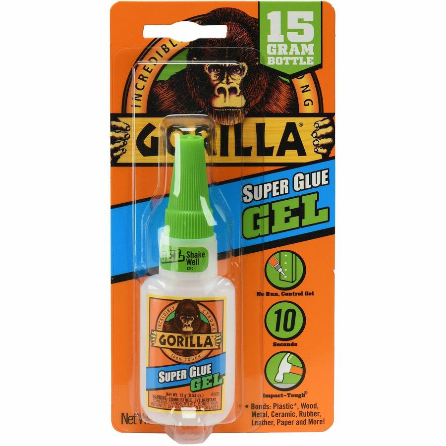 Gorilla Super Glue Gel - 0.53 oz - Clear - 1 Each