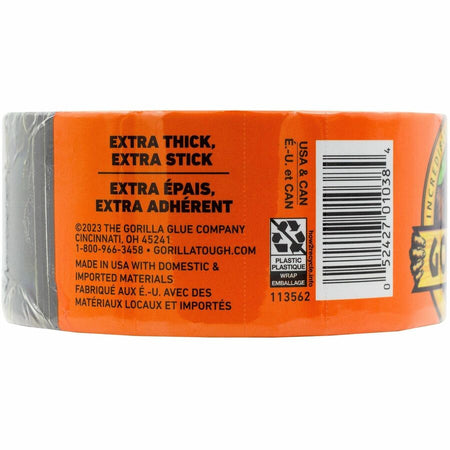 Gorilla Tape - 10 yd Length x 1.88’’ Width - Black - 1 Each - Duct