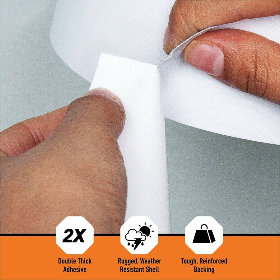 Gorilla Tape - 30 yd Length x 1.88’’ Width - White - 1 Each - Duct