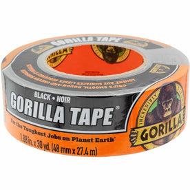Gorilla Tape - 30 yd Length x 1.88’’ Width - Black - 1 Each - Duct