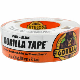 Gorilla Tape - 30 yd Length x 1.88’’ Width - White - 1 Each - Duct
