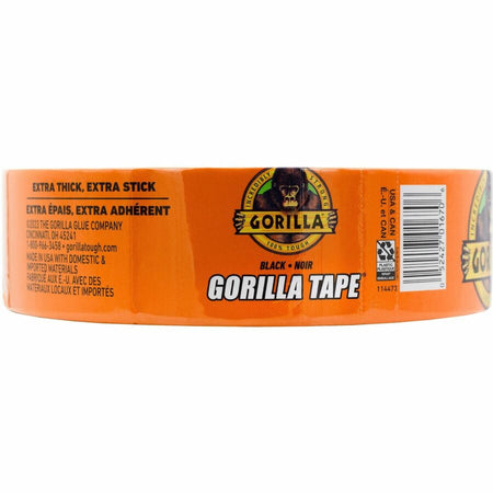 Gorilla Tape - 50 yd Length x 1.88’’ Width - Black - 1 Roll - Duct
