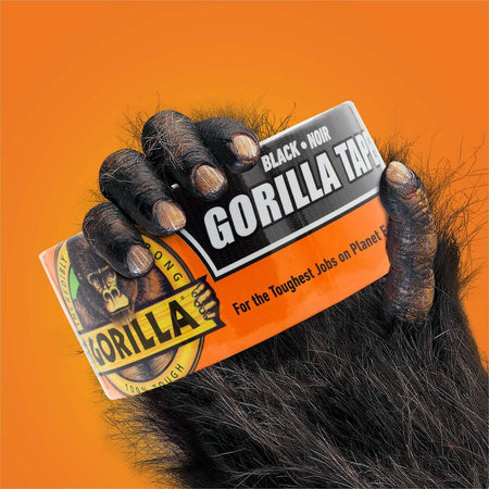 Gorilla Tape - 50 yd Length x 1.88’’ Width - Black - 1 Roll - Duct