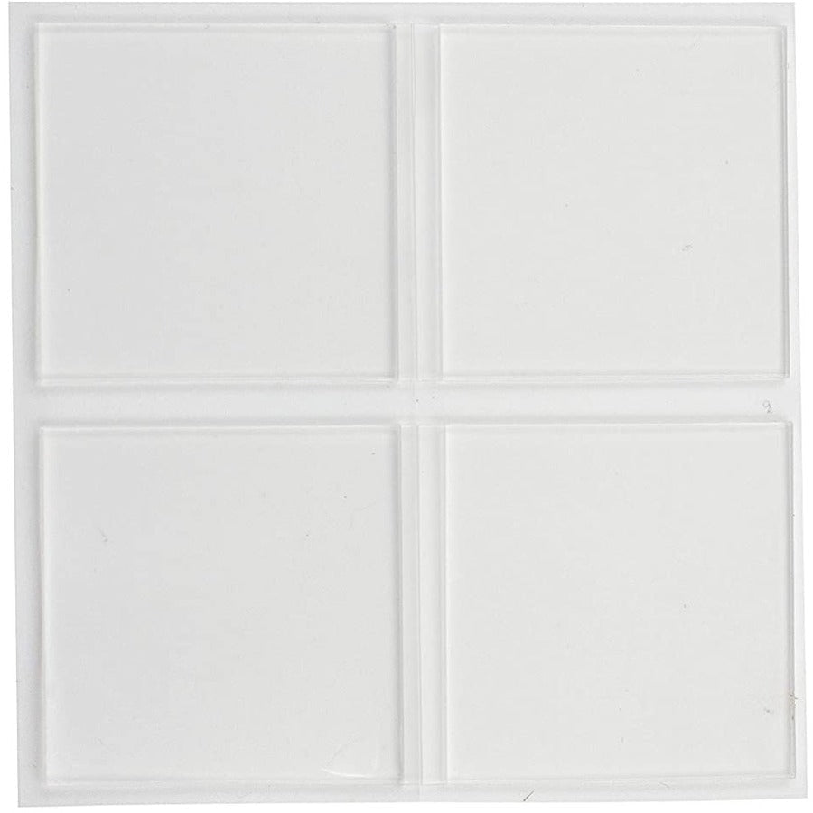 Gorilla Tough & Clear Mounting Squares - 1’’ Length x Width - 24 / Pack - Tape Putty