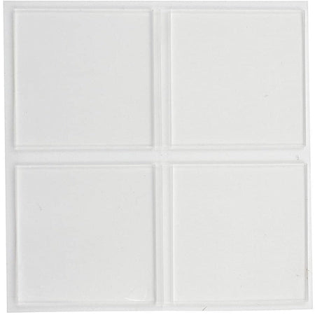 Gorilla Tough & Clear Mounting Squares - 1’’ Length x Width - 24 / Pack - Tape Putty