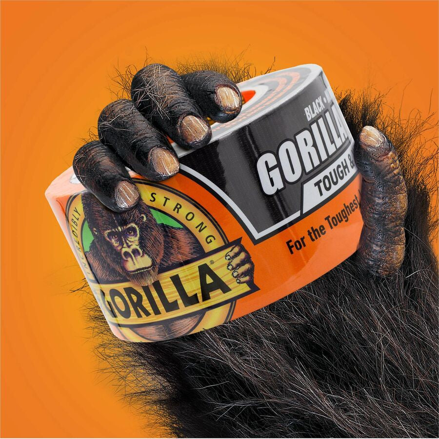 Gorilla Tough & Wide Tape - 25 yd Length x 2.88’’ Width - Black - 1 Roll - Duct