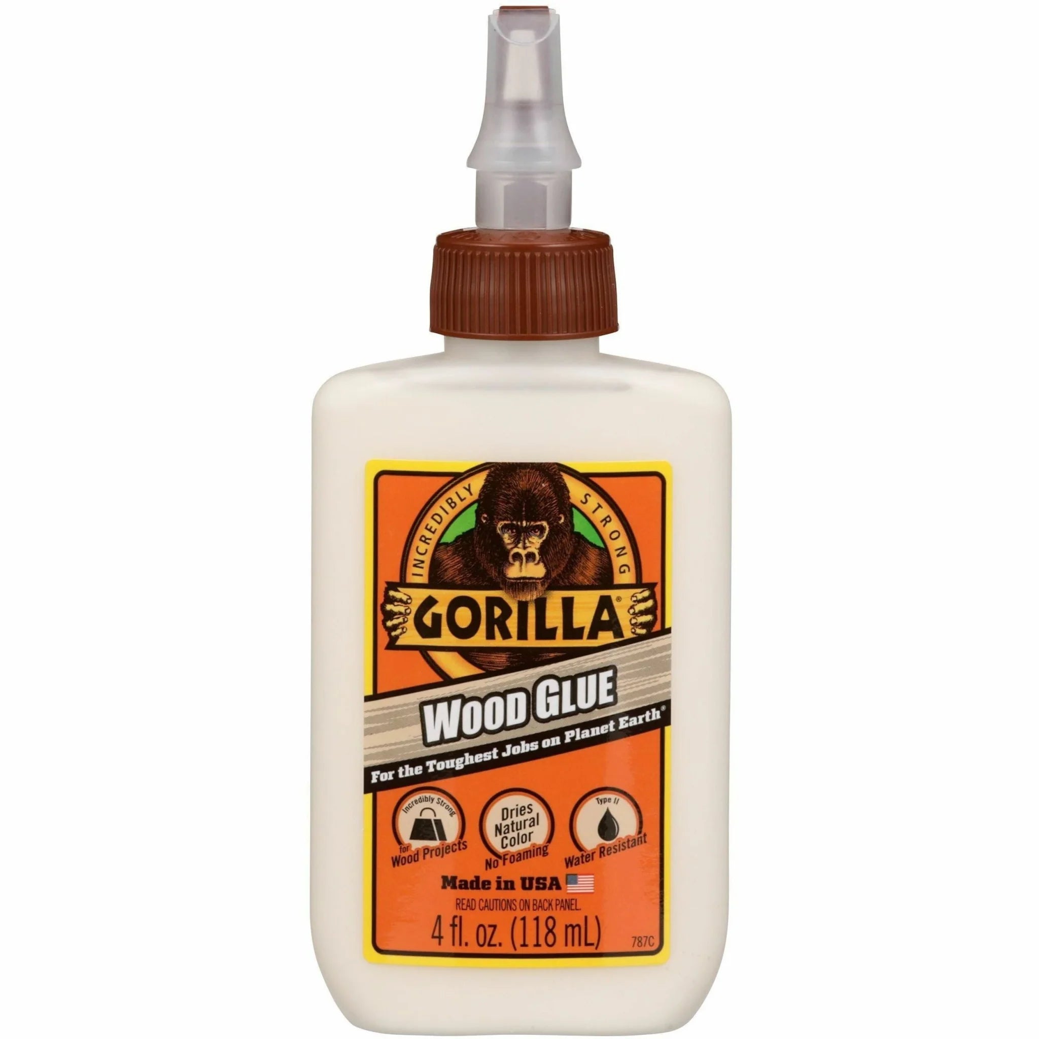 Gorilla Wood Glue: 4 oz Off White - Strong Bond for Woodworking - All-Purpose Glue