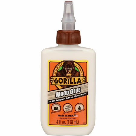 Gorilla Wood Glue: 4 oz Off White - Strong Bond for Woodworking - All-Purpose Glue