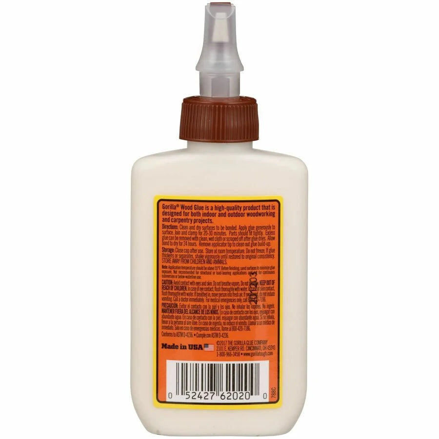 Gorilla Wood Glue: 4 oz Off White - Strong Bond for Woodworking - All-Purpose Glue